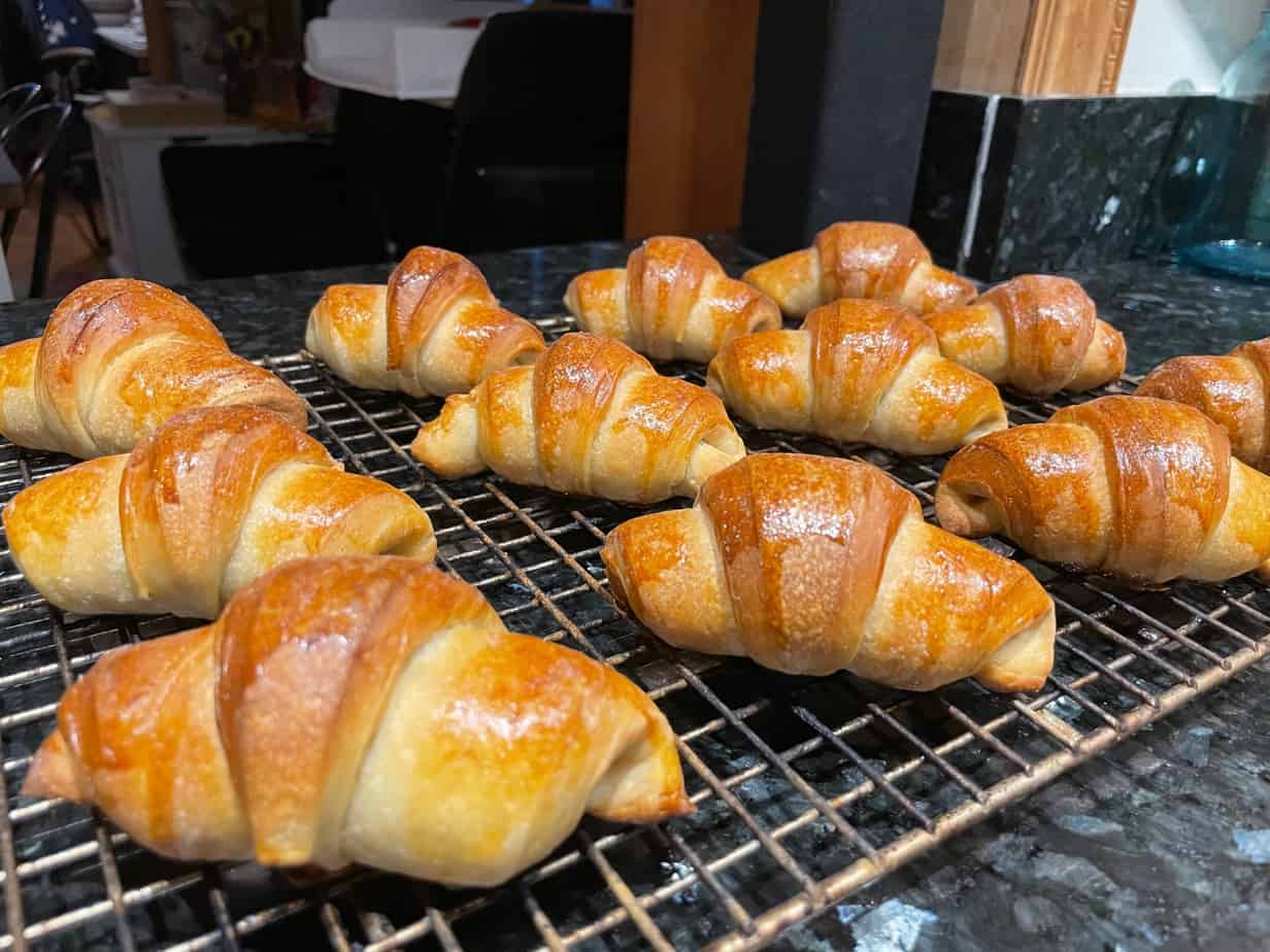 Sourdough Crescent Rolls Baked