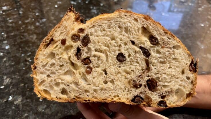 Cinnamon Raisin Sourdough Bread (No Added Sugar)