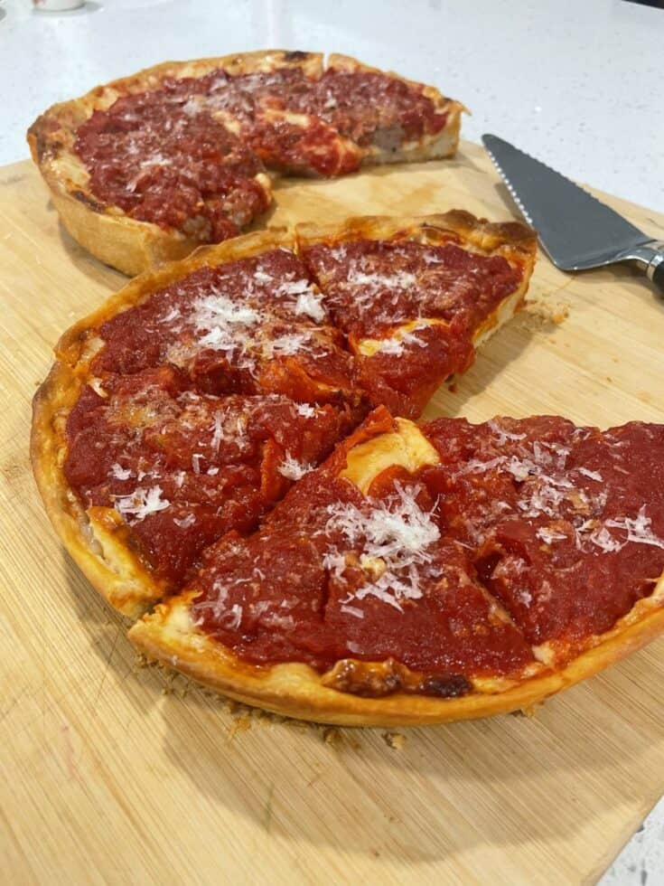 Sourdough Chicago-Style Deep Dish Pizza