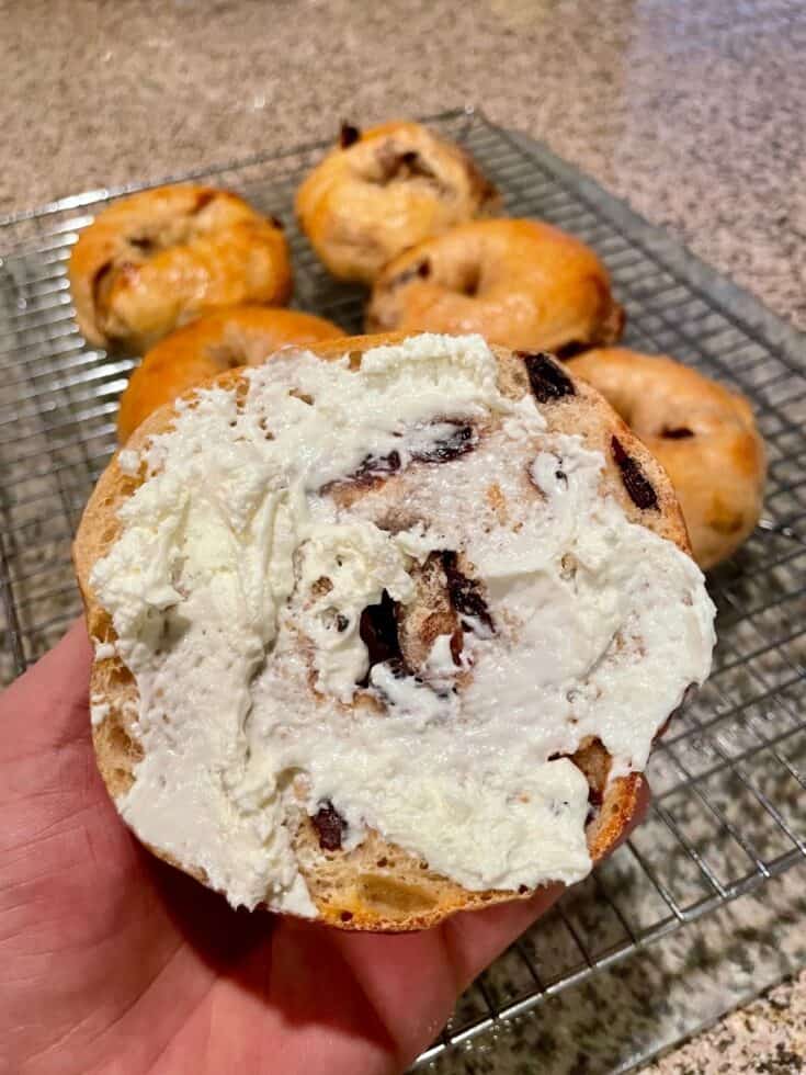 Cinnamon Raisin Sourdough Bagels