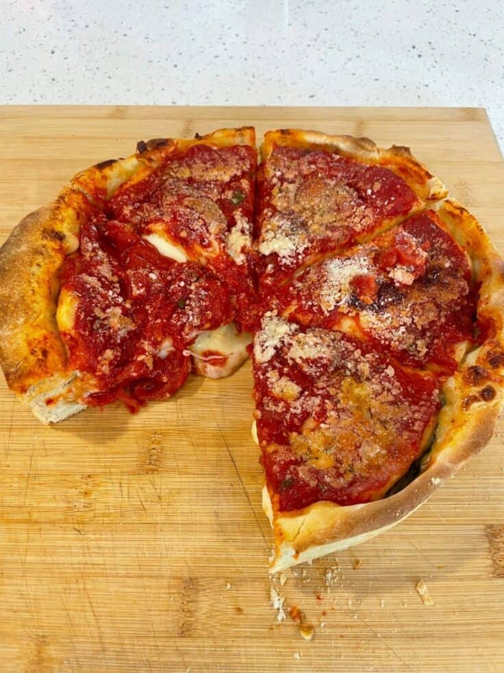 Sourdough Chicago Stuffed Pizza